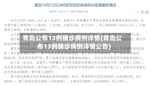 青岛公布13例确诊病例详情(青岛公布13例确诊病例详情公告)-第2张图片