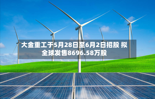 大金重工于5月28日至6月2日招股 拟全球发售8696.58万股-第3张图片