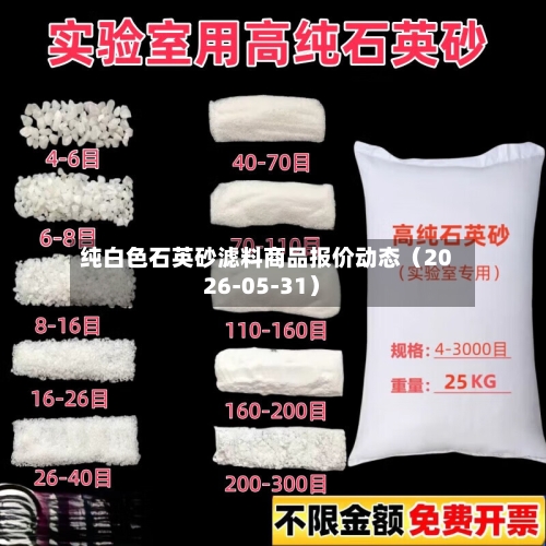 纯白色石英砂滤料商品报价动态（2026-05-31）