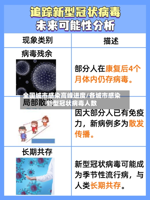 全国城市感染高峰进度/各城市感染新型冠状病毒人数