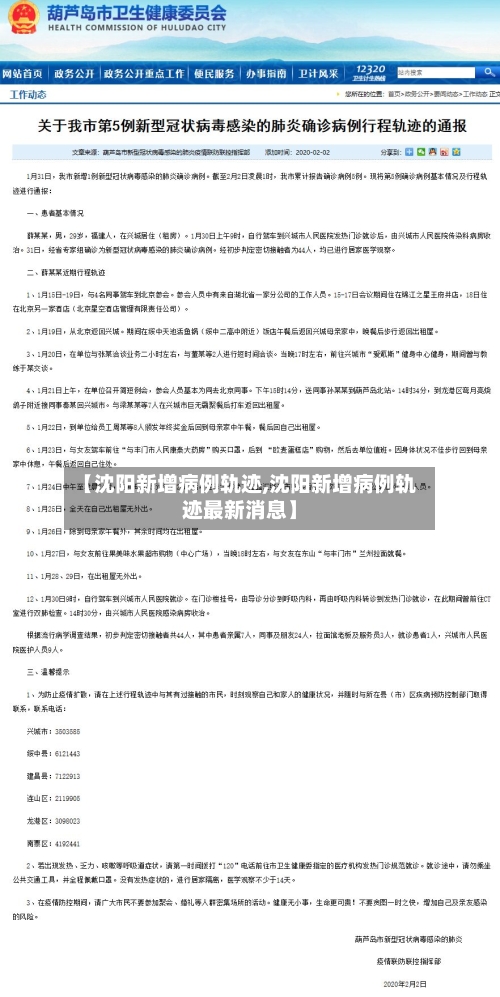 【沈阳新增病例轨迹,沈阳新增病例轨迹最新消息】-第3张图片