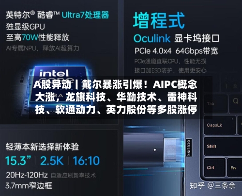 A股异动丨戴尔暴涨引爆！AIPC概念大涨，龙旗科技、华勤技术、雷神科技、软通动力、英力股份等多股涨停