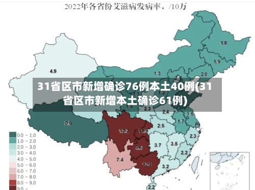 31省区市新增确诊76例本土40例(31省区市新增本土确诊61例)