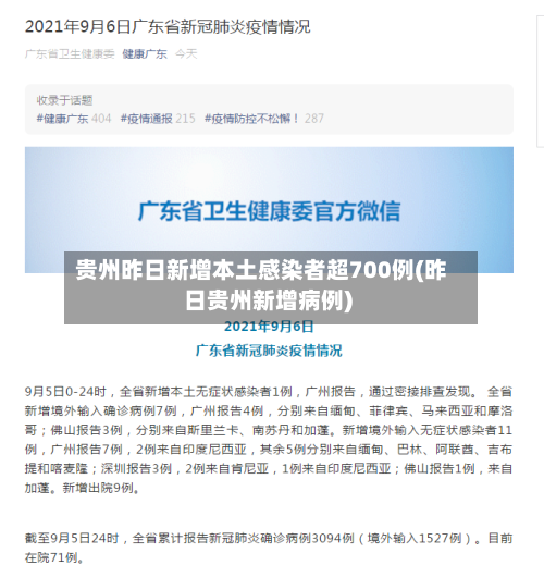 贵州昨日新增本土感染者超700例(昨日贵州新增病例)