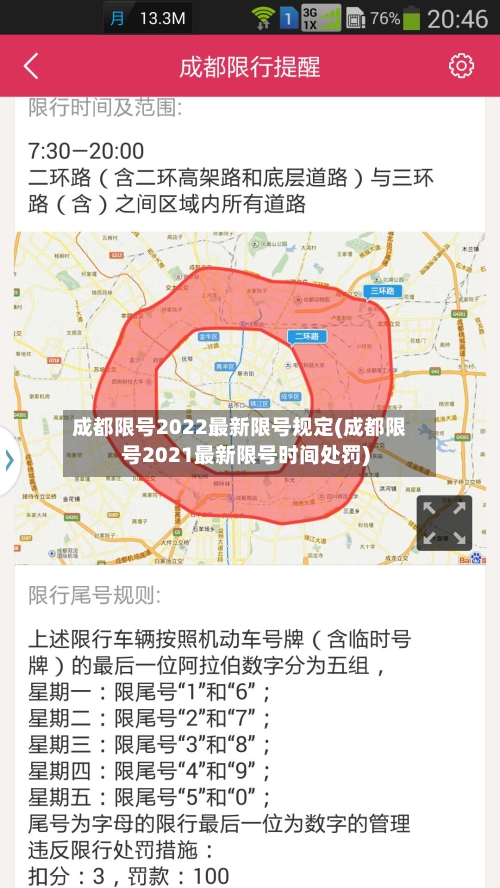成都限号2022最新限号规定(成都限号2021最新限号时间处罚)-第2张图片