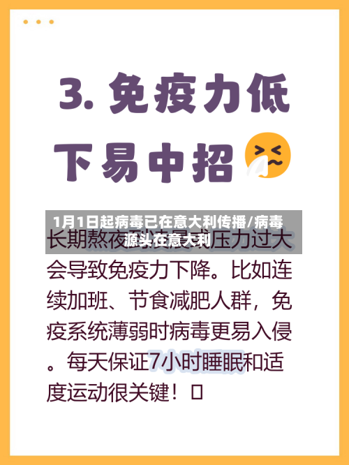 1月1日起病毒已在意大利传播/病毒源头在意大利