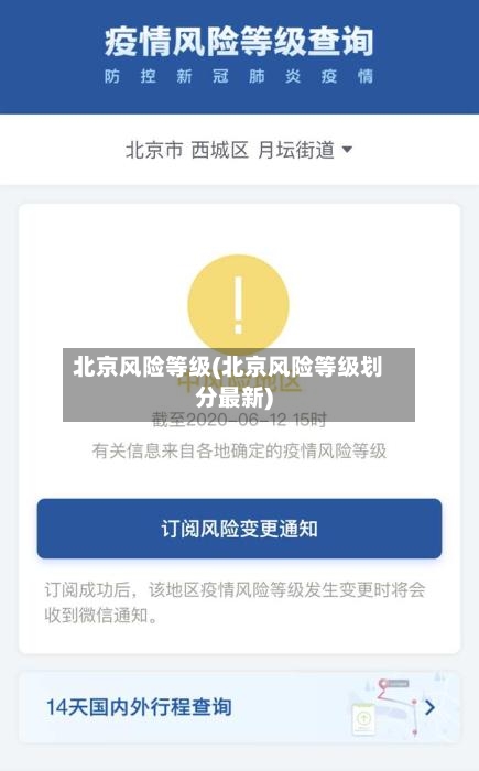 北京风险等级(北京风险等级划分最新)
