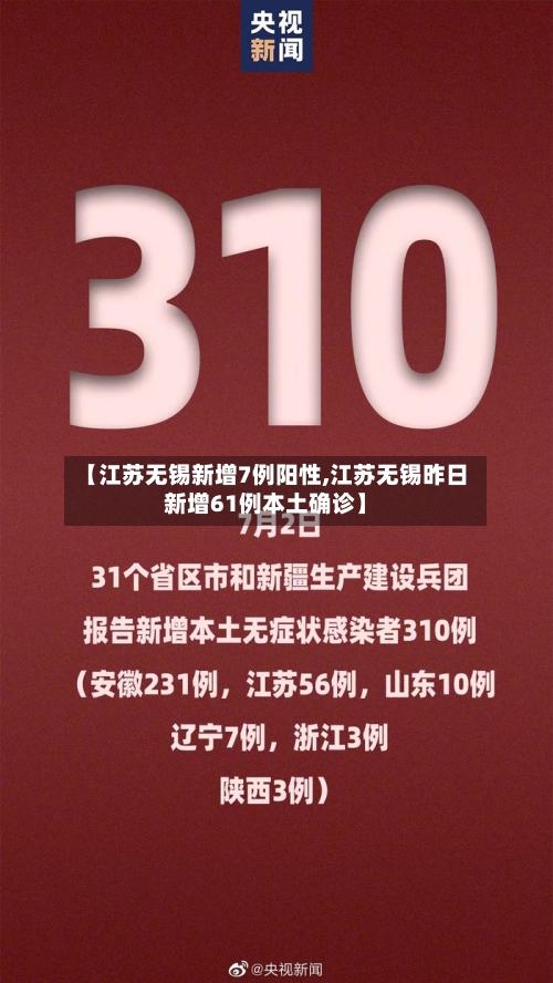 【江苏无锡新增7例阳性,江苏无锡昨日新增61例本土确诊】
