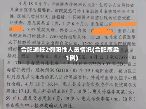 合肥通报2例阳性人员情况(合肥感染1例)-第2张图片