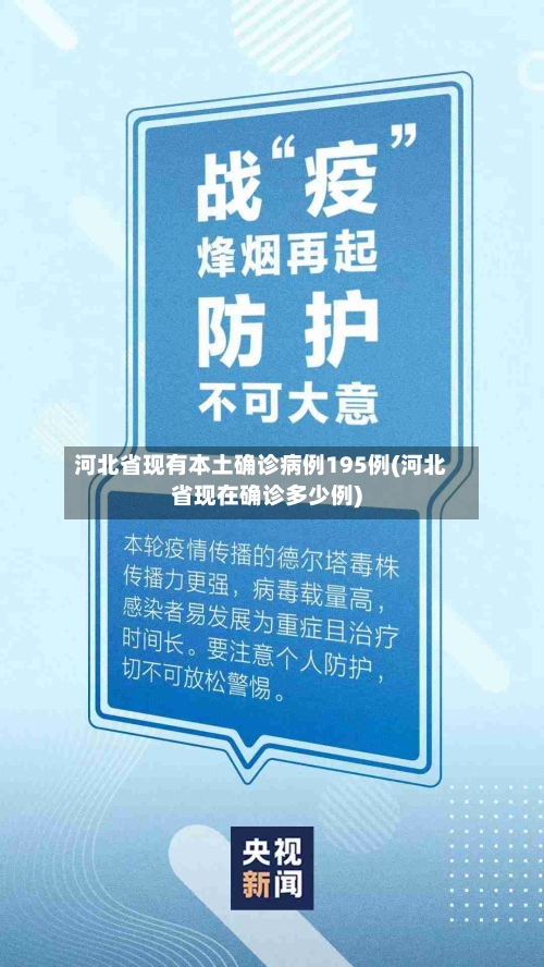 河北省现有本土确诊病例195例(河北省现在确诊多少例)
