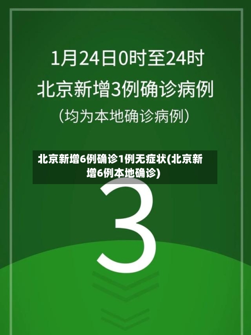 北京新增6例确诊1例无症状(北京新增6例本地确诊)