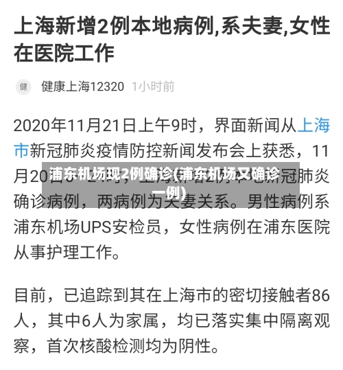 浦东机场现2例确诊(浦东机场又确诊一例)-第2张图片