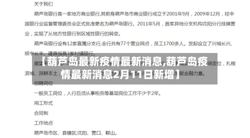 【葫芦岛最新疫情最新消息,葫芦岛疫情最新消息2月11日新增】-第3张图片