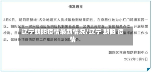 辽宁朝阳疫情最新情况/辽宁 朝阳 疫情