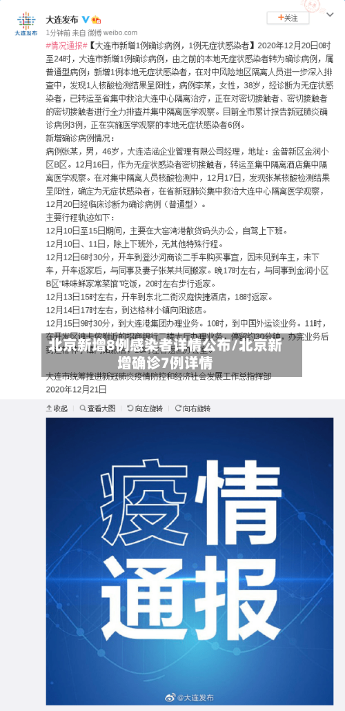 北京新增8例感染者详情公布/北京新增确诊7例详情