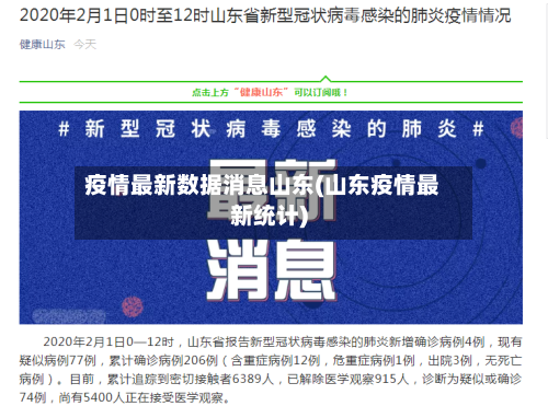 疫情最新数据消息山东(山东疫情最新统计)-第3张图片