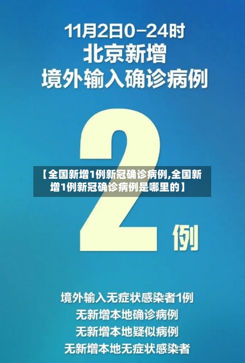 【全国新增1例新冠确诊病例,全国新增1例新冠确诊病例是哪里的】-第3张图片