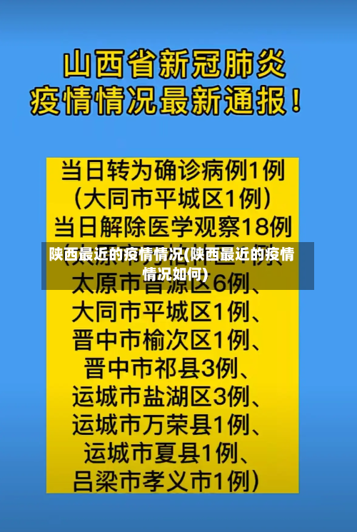 陕西最近的疫情情况(陕西最近的疫情情况如何)