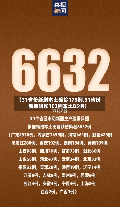 【31省份新增本土确诊175例,31省份新增确诊103例本土85例】-第2张图片