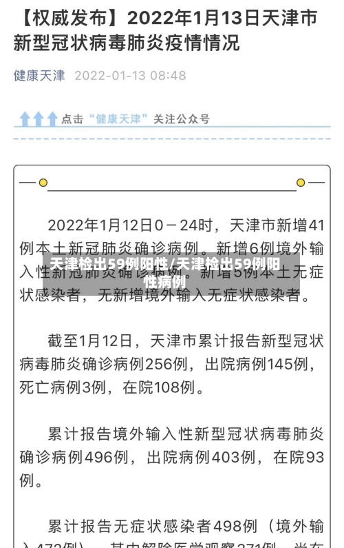 天津检出59例阳性/天津检出59例阳性病例