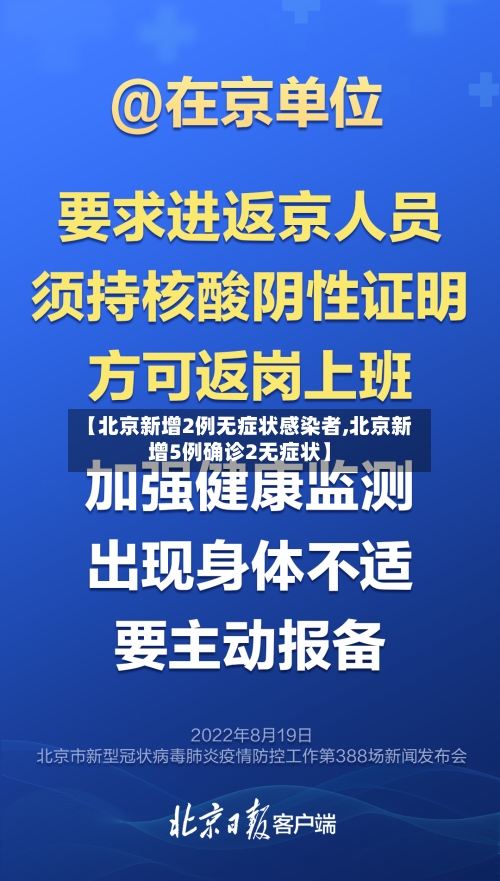 【北京新增2例无症状感染者,北京新增5例确诊2无症状】