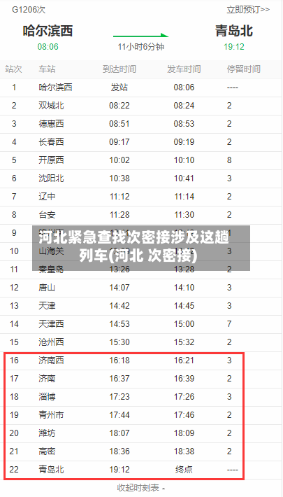 河北紧急查找次密接涉及这趟列车(河北 次密接)