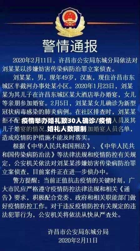 疫情举办婚礼致30人确诊/疫情婚礼人数限制