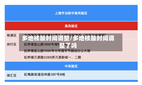 多地核酸时间调整/多地核酸时间调整了吗-第2张图片