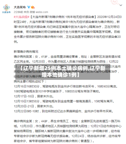 【辽宁新增25例本土确诊病例,辽宁新增本地确诊1例】-第2张图片