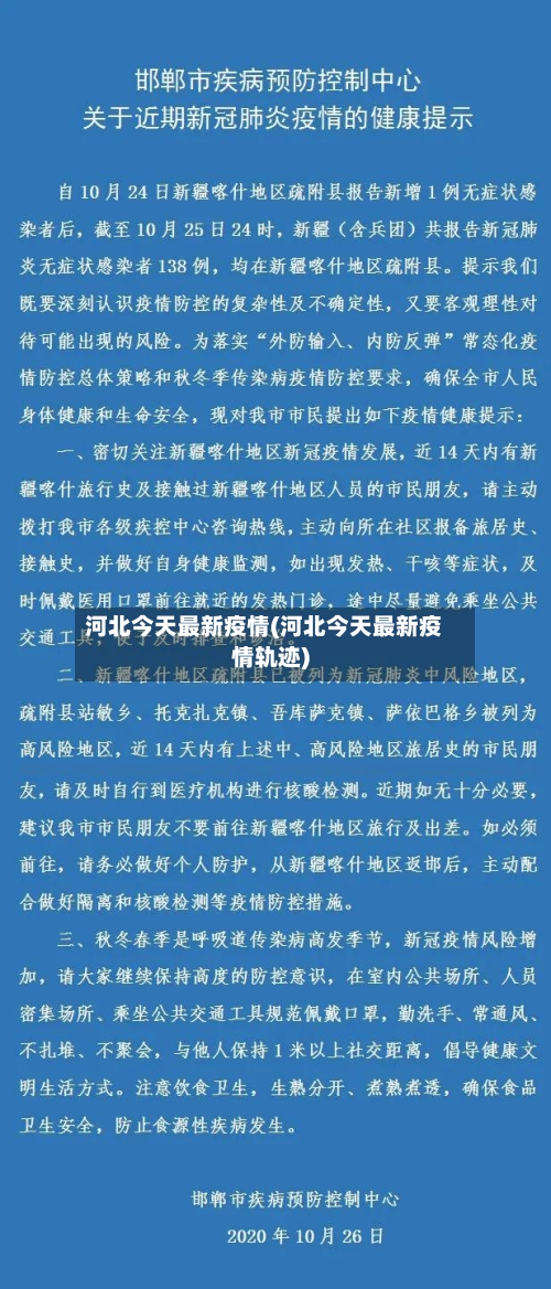 河北今天最新疫情(河北今天最新疫情轨迹)