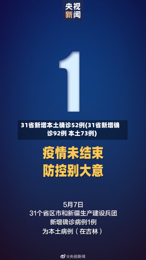 31省新增本土确诊52例(31省新增确诊92例 本土73例)-第2张图片