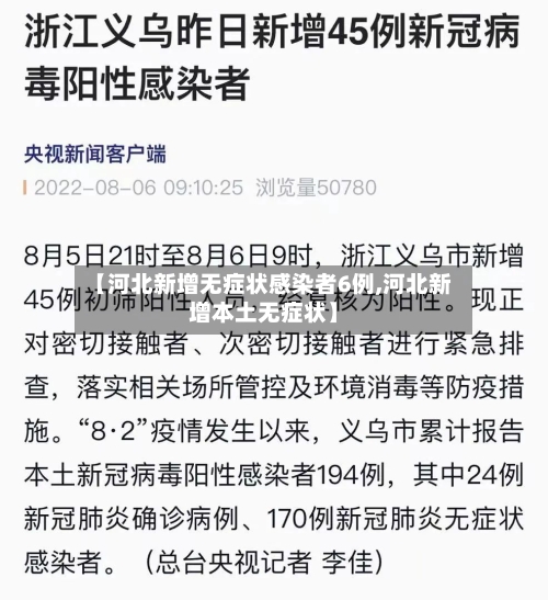 【河北新增无症状感染者6例,河北新增本土无症状】-第3张图片