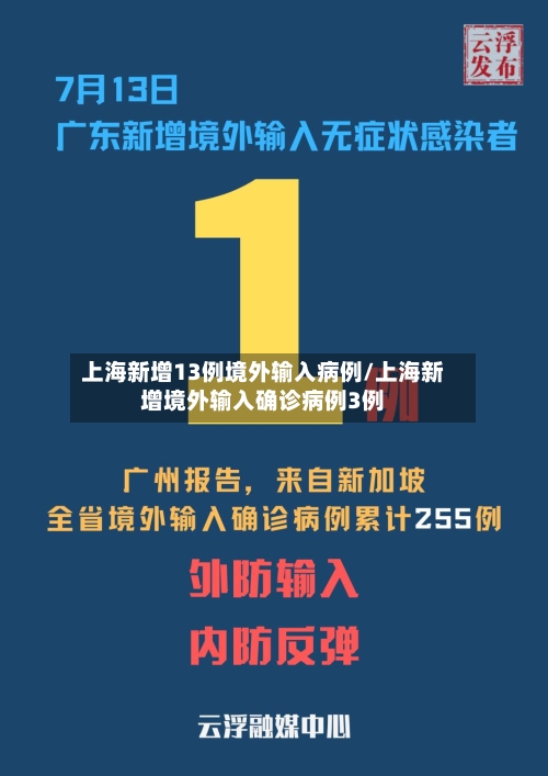 上海新增13例境外输入病例/上海新增境外输入确诊病例3例