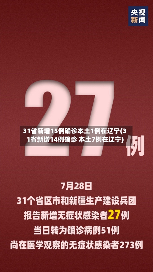 31省新增15例确诊本土1例在辽宁(31省新增14例确诊 本土7例在辽宁)-第2张图片