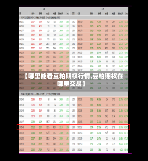 【哪里能看豆粕期权行情,豆粕期权在哪里交易】