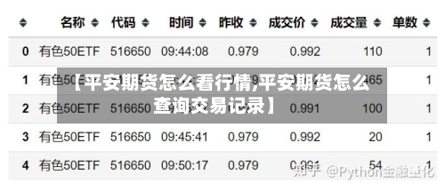 【平安期货怎么看行情,平安期货怎么查询交易记录】-第2张图片