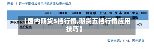 【国内期货5档行情,期货五档行情应用技巧】