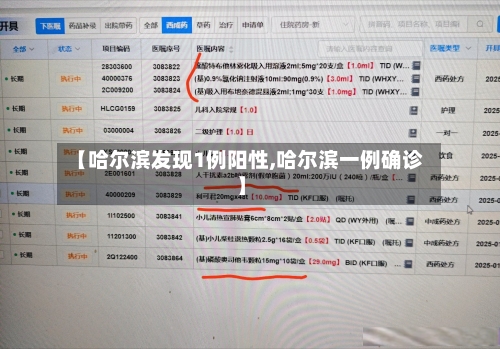 【哈尔滨发现1例阳性,哈尔滨一例确诊】