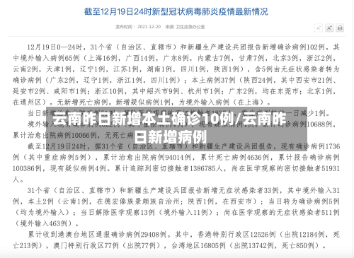 云南昨日新增本土确诊10例/云南昨日新增病例-第2张图片