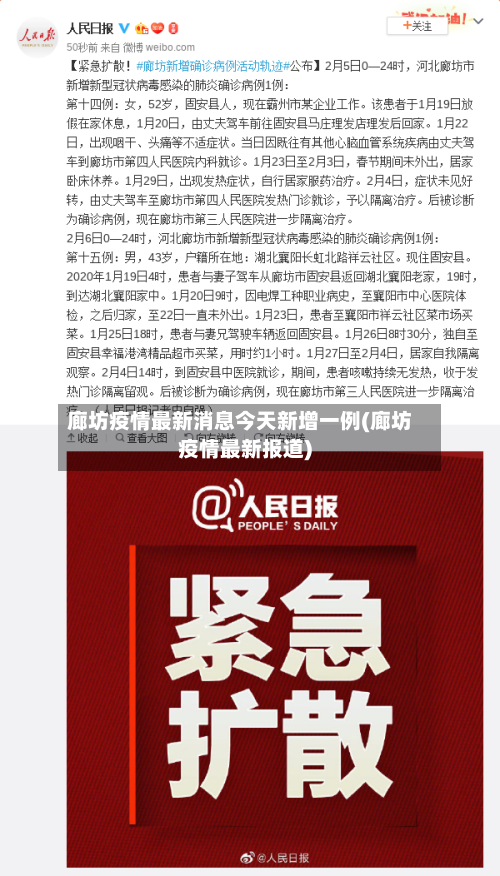 廊坊疫情最新消息今天新增一例(廊坊疫情最新报道)