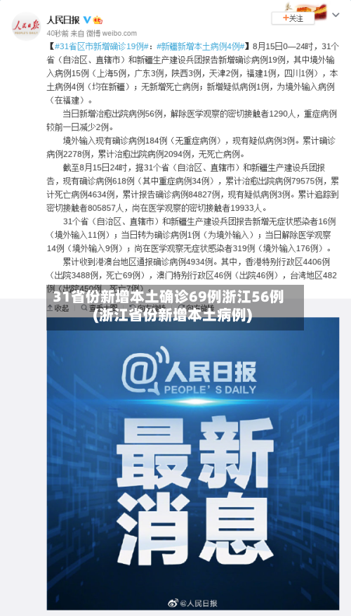 31省份新增本土确诊69例浙江56例(浙江省份新增本土病例)-第3张图片