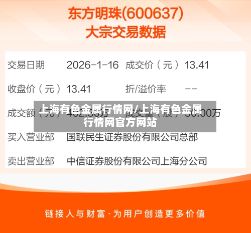 上海有色金属行情网/上海有色金属行情网官方网站-第3张图片