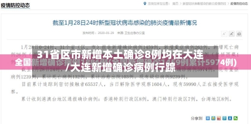 31省区市新增本土确诊8例均在大连/大连新增确诊病例行踪-第2张图片