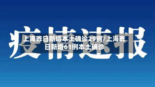 上海昨日新增本土确诊29例/上海昨日新增61例本土确诊