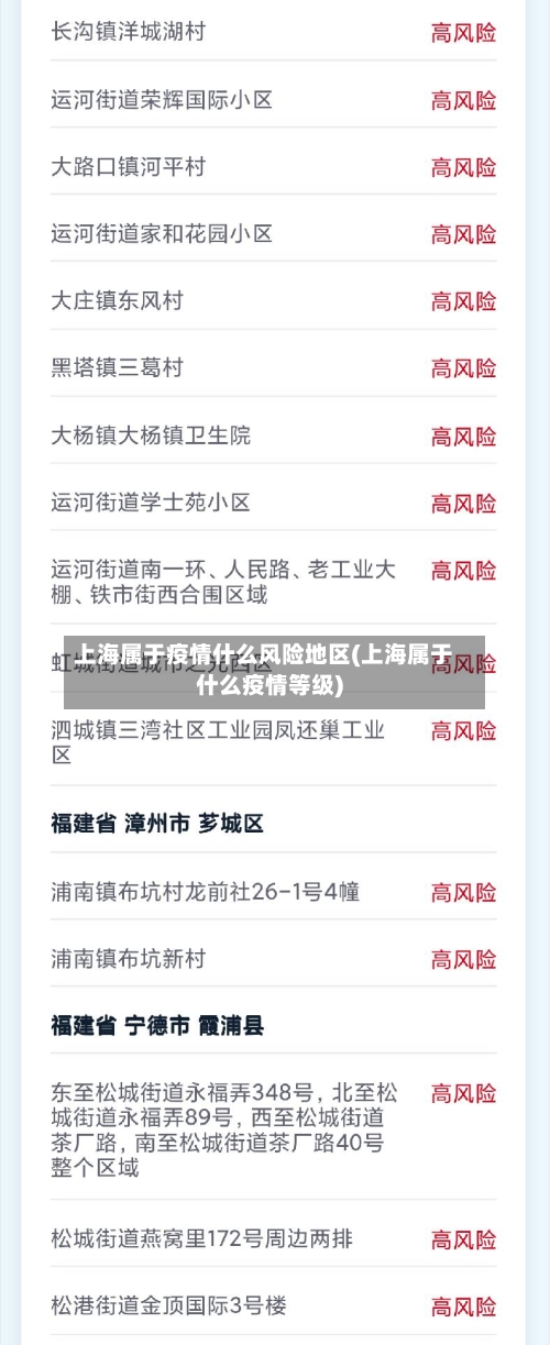 上海属于疫情什么风险地区(上海属于什么疫情等级)-第3张图片