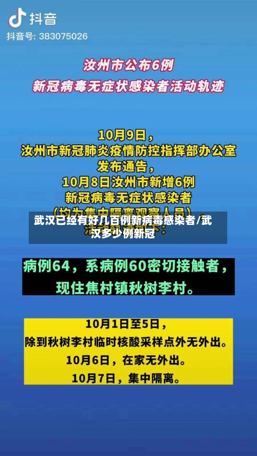 武汉已经有好几百例新病毒感染者/武汉多少例新冠