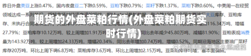 期货的外盘菜粕行情(外盘菜粕期货实时行情)-第2张图片