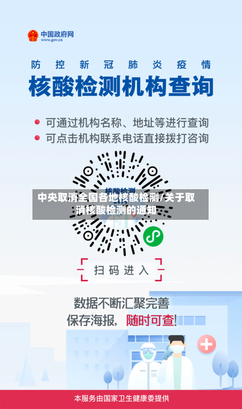 中央取消全国各地核酸检测/关于取消核酸检测的通知