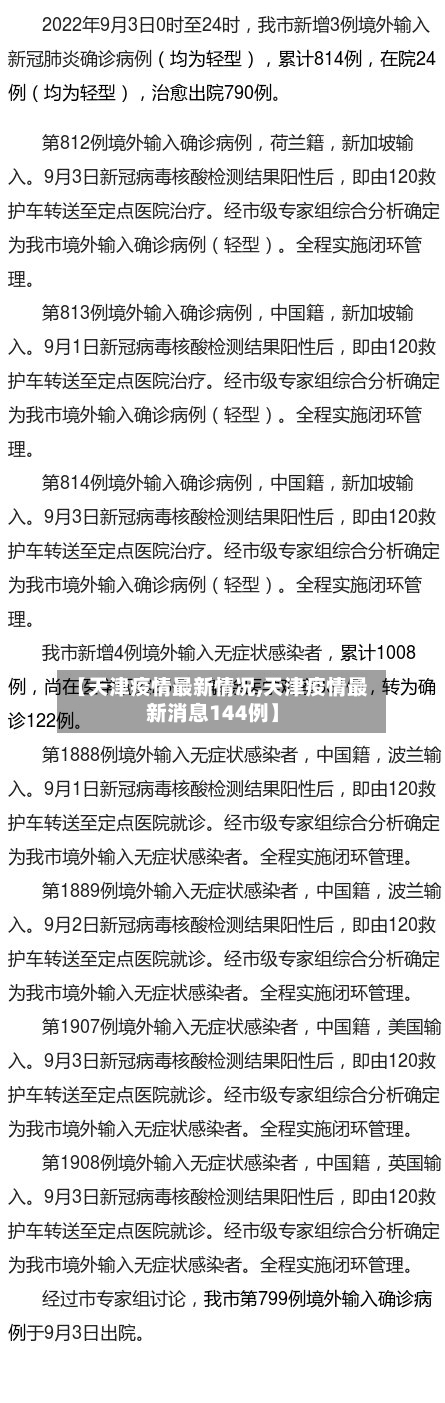 【天津疫情最新情况,天津疫情最新消息144例】