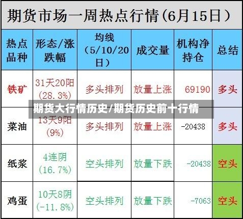 期货大行情历史/期货历史前十行情